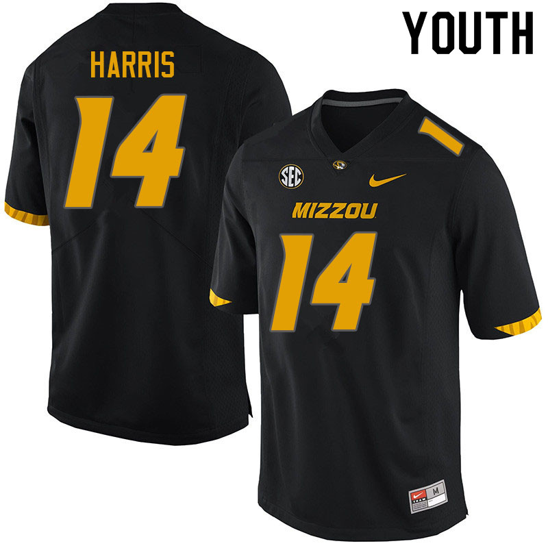 Youth #14 BJ Harris Missouri Tigers College Football Jerseys Sale-Black - Click Image to Close